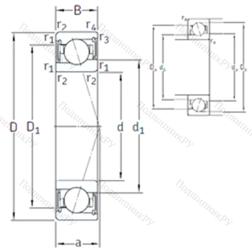 Подшипник шариковый радиально-упорный S 71900 CE/HCP 4A от производителя  SKF