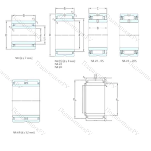 Подшипник игольчатый радиальный NA 4910RS