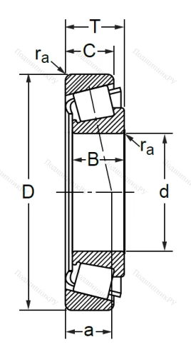 Конический роликовый подшипник 2007148 (32048 X) в Самаре Конический роликовый подшипник 2007148 (32048 X) в Самаре