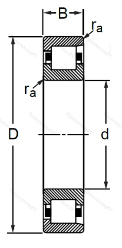 Цилиндрический роликовый подшипник NF 312 (12312) в Самаре