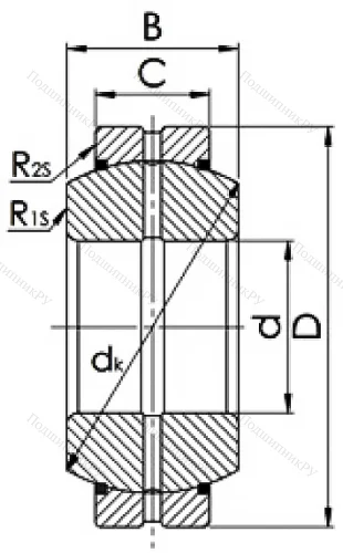Шарнирный подшипник GEH 30 ES 2RS в Самаре