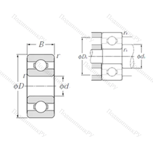 Подшипник шариковый радиальный 673