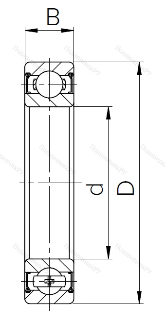 Шариковый однорядный подшипник 1000803 ZZ (61803 ZZ) в Самаре