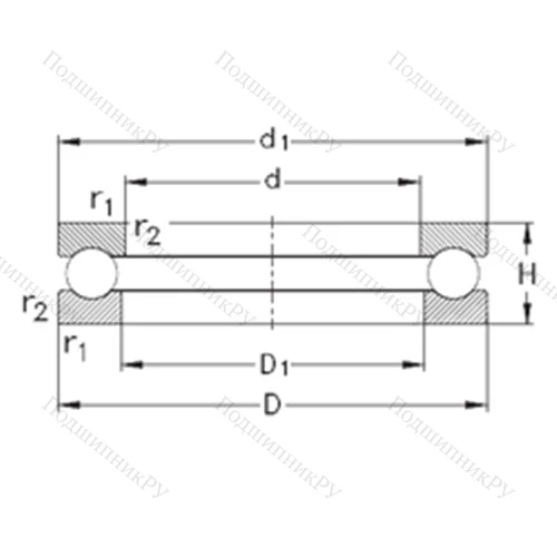 Подшипник шариковый упорный 51184-FP от производителя  NKE