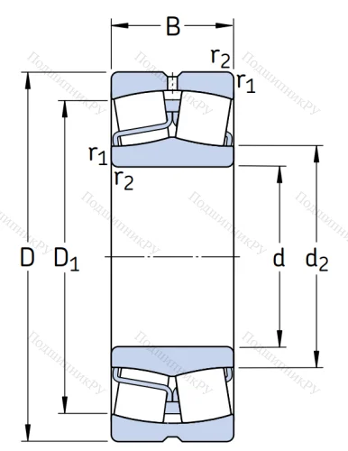 Сферический роликовый подшипник 22226 E/C 3 от производителя  SKF