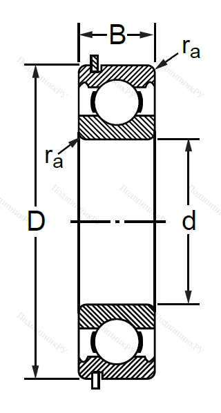 Шариковый однорядный подшипник 50312 (6312 NR) в Самаре
