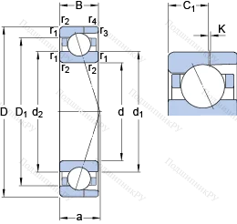 Подшипник 7006 ACD/P 4AH
