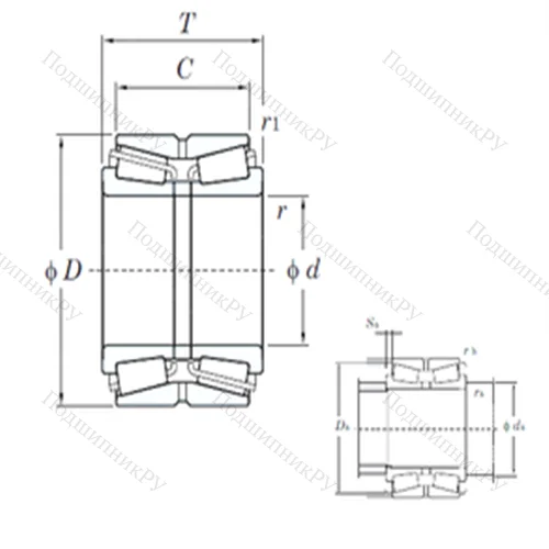 Подшипник роликовый радиально-упорный 46338