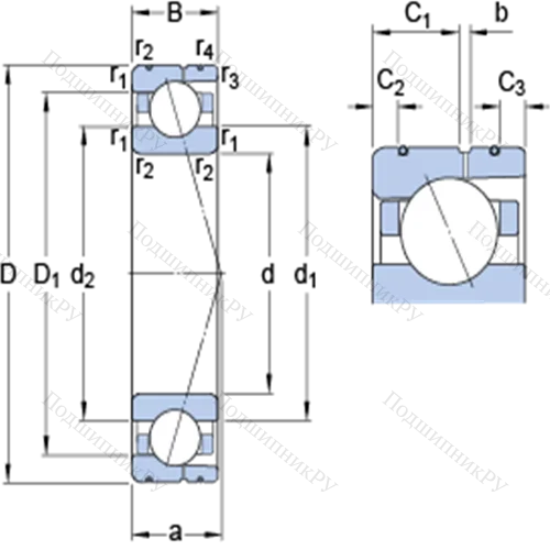 Прецизионные радиально-упорные шарикоподшипники 7036 ACD/HCP 4AL от производителя  SKF Прецизионные радиально-упорные шарикоподшипники 7036 ACD/HCP 4AL от производителя  SKF