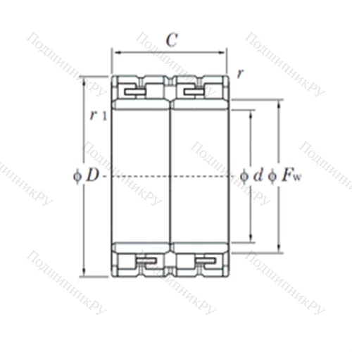 Подшипник роликовый радиальный 52FC 40335W