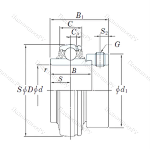 Подшипник шариковый радиальный NA 214-44
