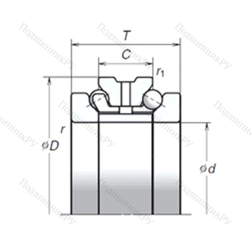 Подшипник шариковый упорно-радиальный 180TAC 29D+L от производителя  NSK
