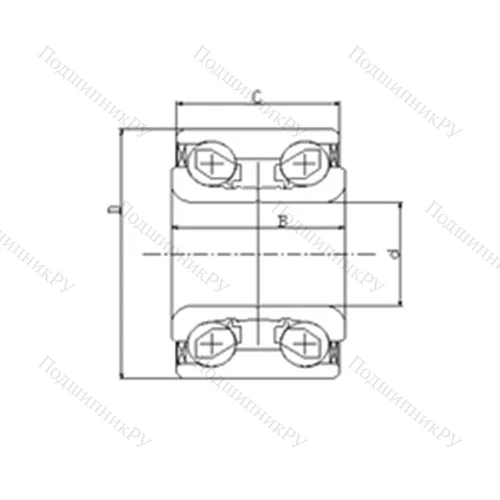 Подшипник шариковый радиально-упорный IJ 131007 от производителя  ILJIN