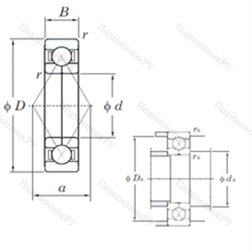 Подшипник шариковый радиально-упорный 6213BI