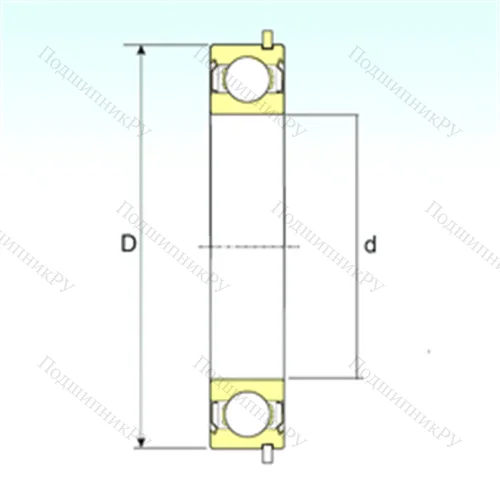 Подшипник шариковый радиальный 6308-ZZNR