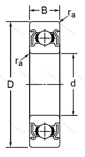Миниатюрный шариковый подшипник 689 ZZ (1000089 ZZ ГОСТ) YOA9KFGKMY в Самаре