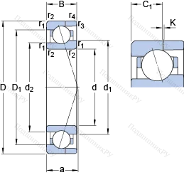 Подшипник 71900 ACE/HCP 4AH