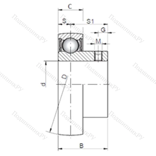 Подшипник шариковый радиальный SB 209