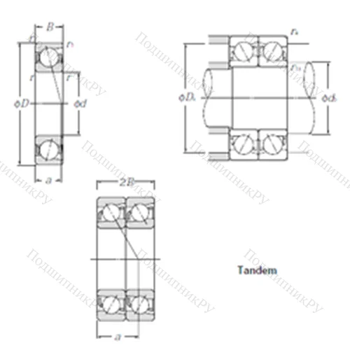 Подшипник шариковый радиально-упорный 7217BDT