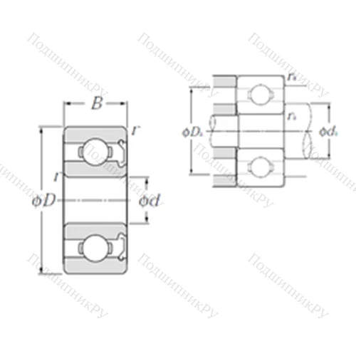 Подшипник шариковый радиальный RA 156Z