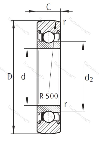 Подшипник LR 205 2RSR от производителя  INA