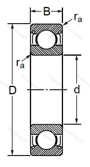 Шариковый однорядный подшипник 80202 (6202 ZZ) в Самаре
