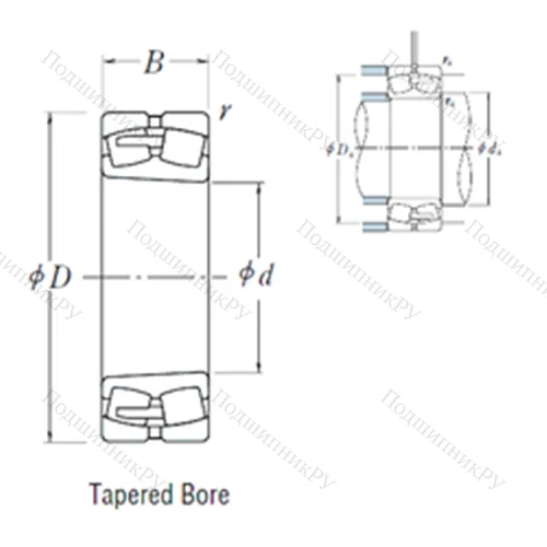 Подшипник роликовый радиальный самоцентрирующийся 23964CAKE 4 от производителя  NSK