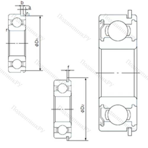Подшипник шариковый радиальный 6213ZENR