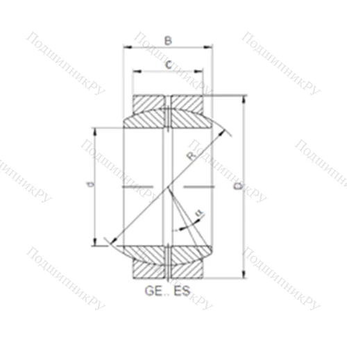 Подшипник скольжения сферический GE 530 ES от производителя  CX