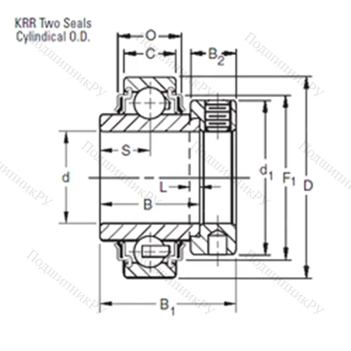 Подшипник шариковый радиальный 1103KRR 3 от производителя  TIMKEN