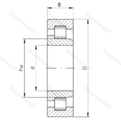 Подшипник роликовый радиальный NJ 10/630 от производителя  CX
