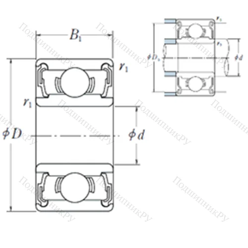 Подшипник шариковый радиальный 699 DD от производителя  NSK