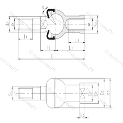 Подшипник скольжения сферический SQZL 18-RS