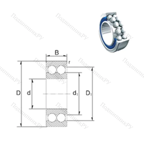 Подшипник шариковый радиально-упорный S 5305-2RS от производителя  ZEN
