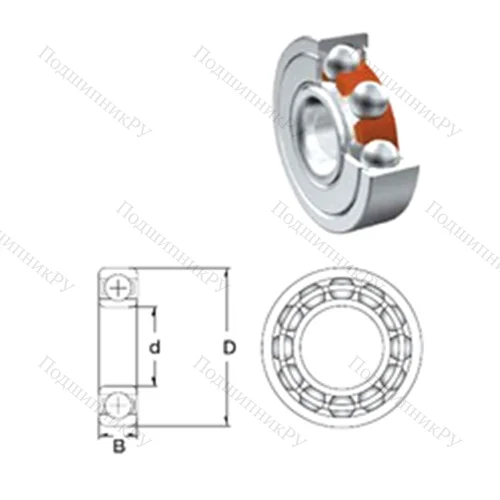 Подшипник шариковый радиальный 629-2Z.T 9H.C 3 от производителя  ZEN
