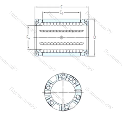 Подшипник шариковый линейный LBCR 80 A от производителя  SKF