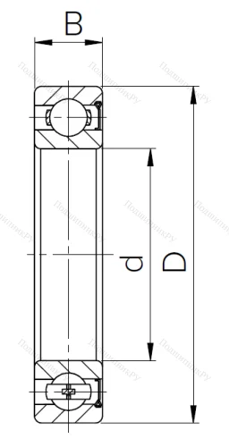 Шариковый однорядный подшипник 60101 (6001 Z) в Самаре