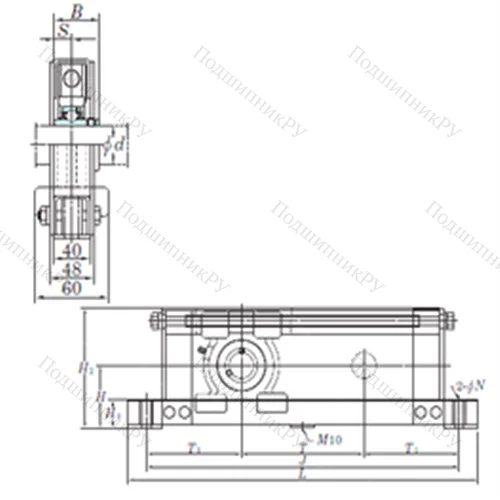 Подшипниковый узел шариковый радиальный UCTL 205-400 от производителя  KOYO
