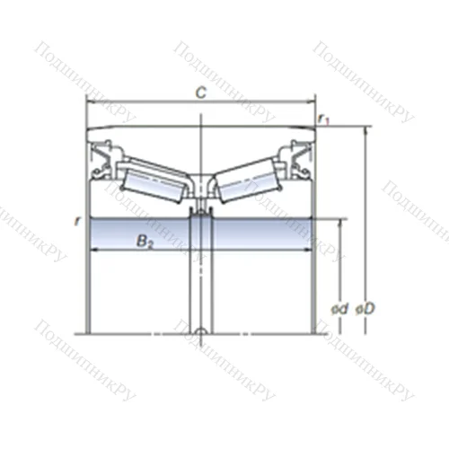 Подшипник роликовый радиально-упорный AR 90-25