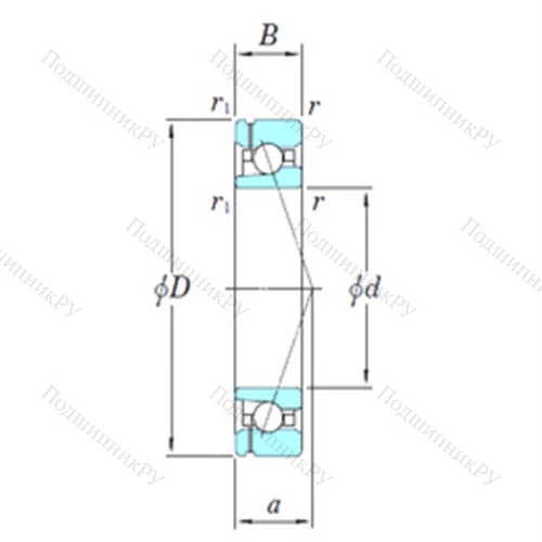 Подшипник шариковый радиально-упорный 3NCHAF 018CA