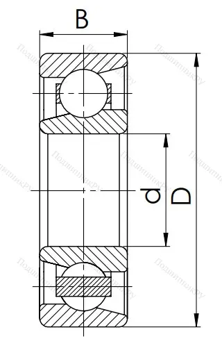 Радиально-упорный шариковый подшипник 46315 Л (7315 ACM) в Самаре