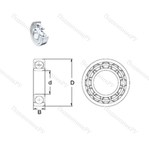 Подшипник шариковый радиальный 6310-2Z от производителя  ZEN