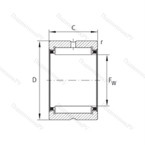 Подшипник игольчатый радиальный HL-NK 33X 68X 20-1T#01 от производителя  NTN
