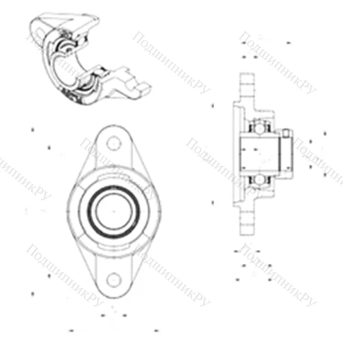 Подшипниковый узел шариковый радиальный EXFLZ 202 от производителя  SNR