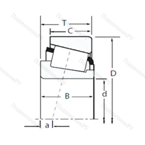 Подшипник роликовый радиально-упорный 26881/26830 от производителя  TIMKEN
