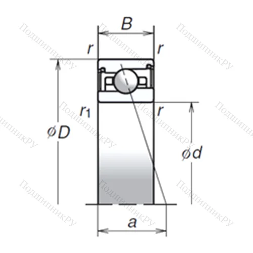Подшипник шариковый радиально-упорный 40BER 29HV 1V