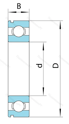 Шариковый однорядный подшипник 50316 (6316 N) в Самаре