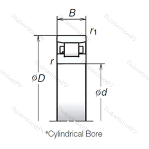 Подшипник роликовый радиальный N 1016BMR 1
