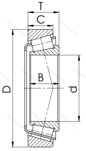 Конический роликовый подшипник 33208 (3007208) в Самаре