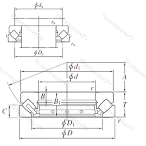 Подшипник роликовый упорно-радиальный 29322R от производителя  KOYO